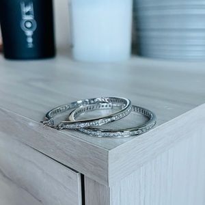 STERLING SILVER HOOP EARRINGS